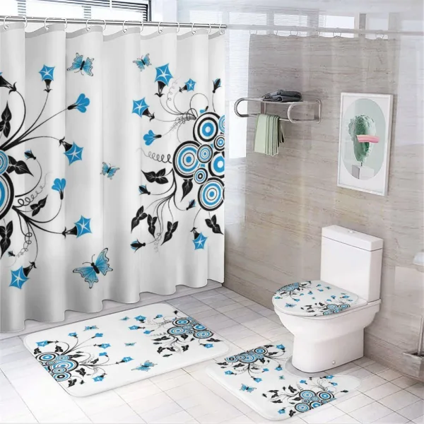 Nature Theme Flowers on a shower curtain