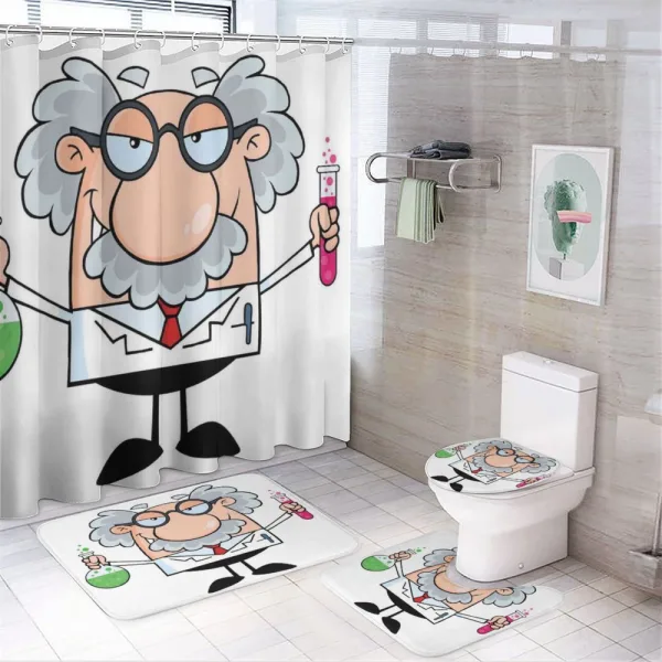 Nursery Science Theme on a shower curtain
