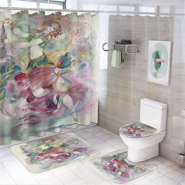 Oriental Dancer Girl on a shower curtain