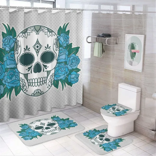 Oriental Paisley Details on a shower curtain
