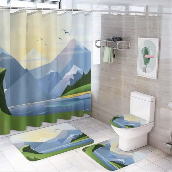 Refreshing Outdoors on a shower curtain