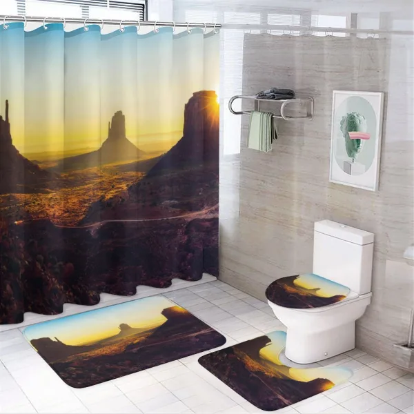 Sunrise Monument Valley on a shower curtain