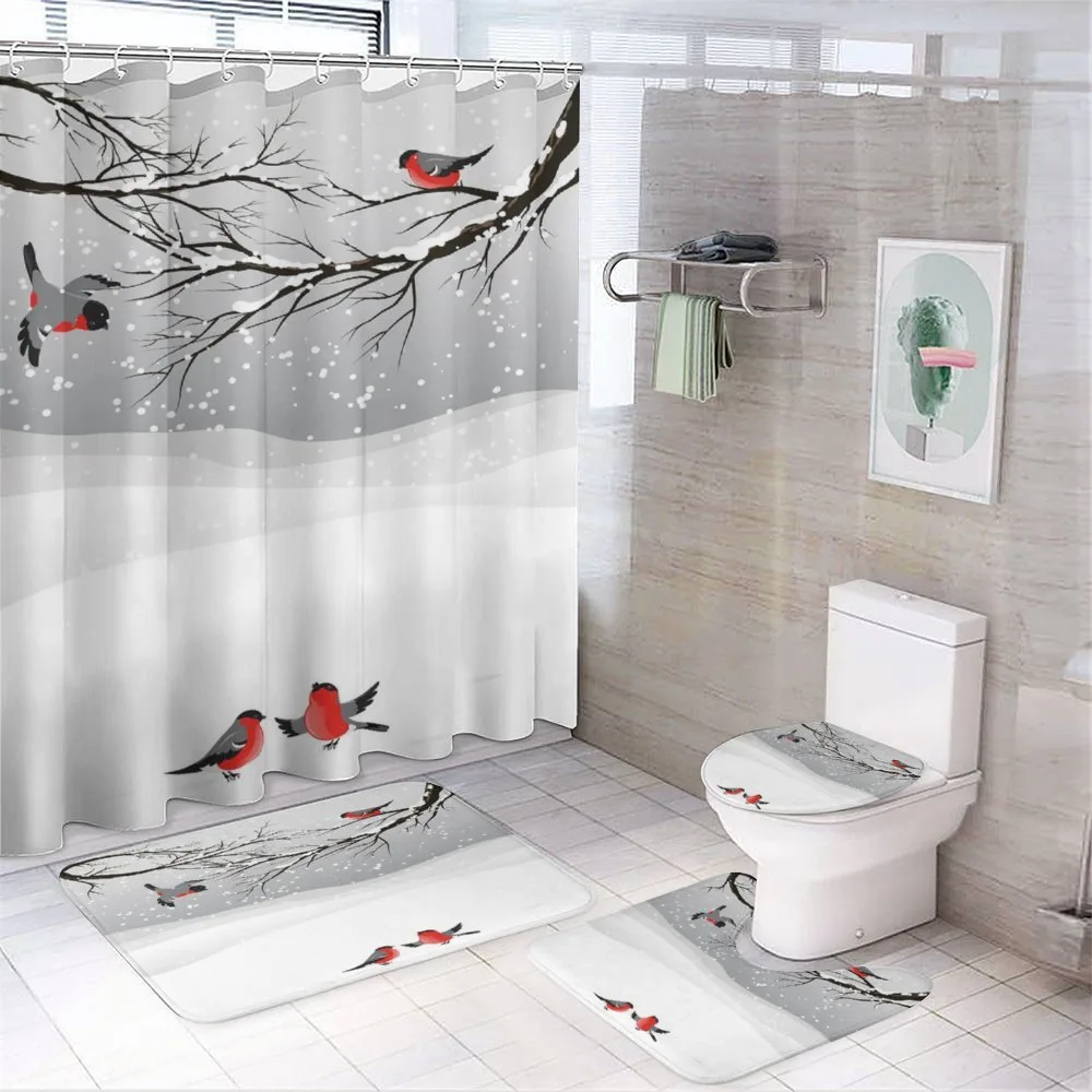 Wintertime Cartoon Birds — Your design