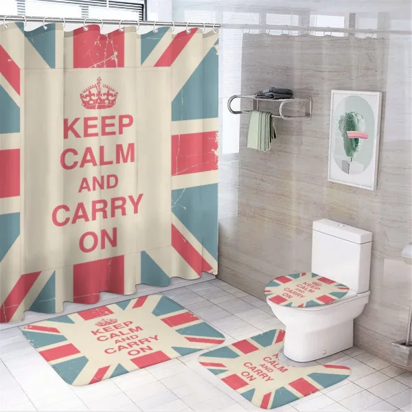 Carry on British Flag on a shower curtain