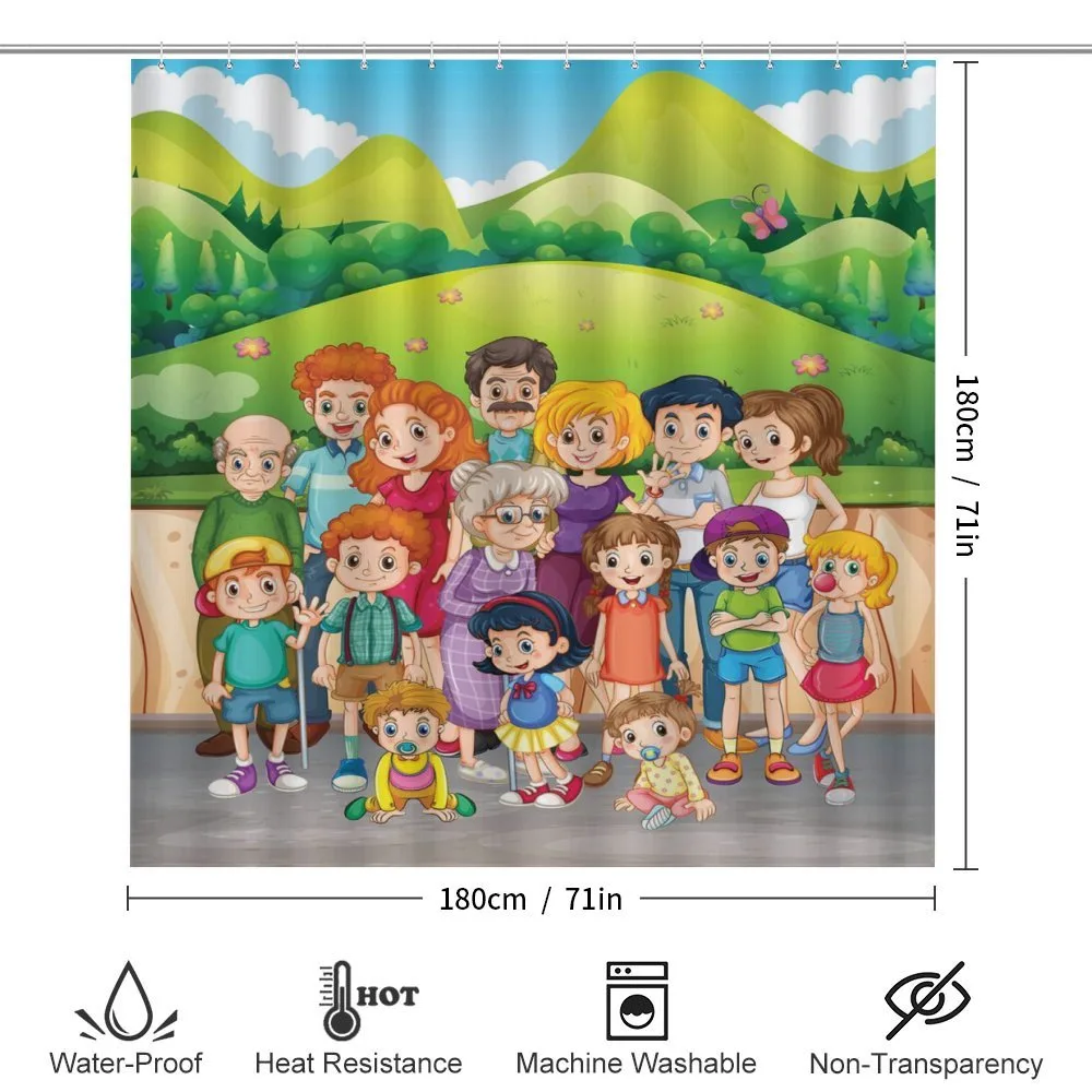 Cartoon Style Family Photo — Detail 2