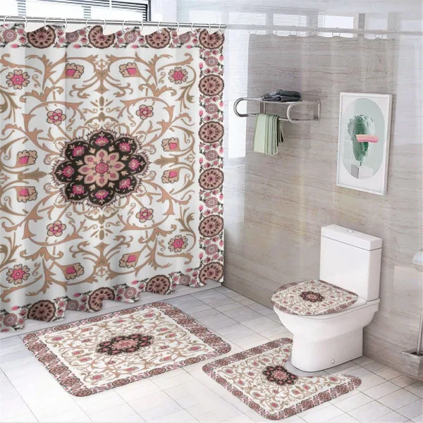 Classic Floral Details on a shower curtain