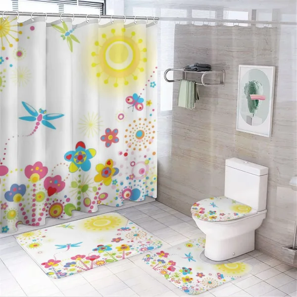 Dandelions Happiness on a shower curtain