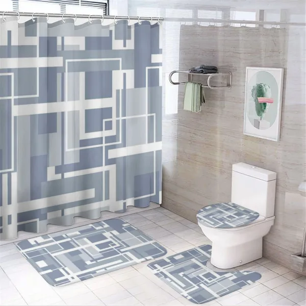Futuristic Stripes on a shower curtain