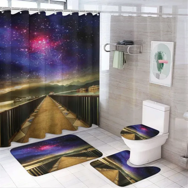 Galaxy Cosmos Bridge on a shower curtain