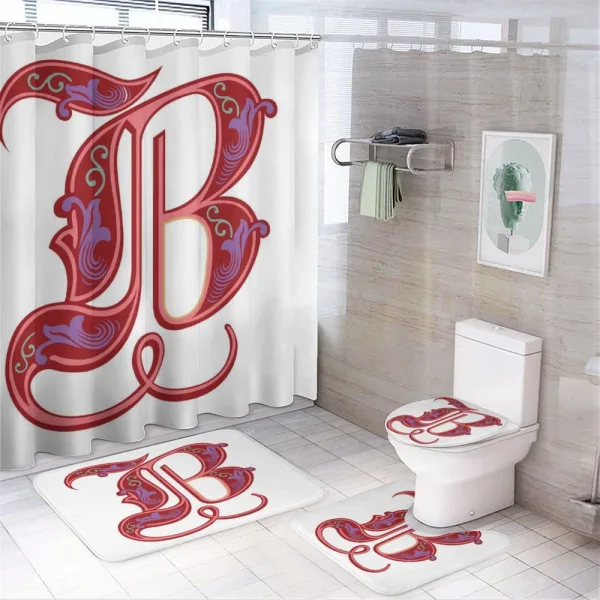 Gothic Abstract B Sign on a shower curtain