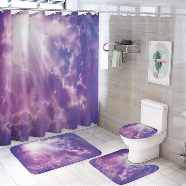 Heavy Clouds Sunlights on a shower curtain