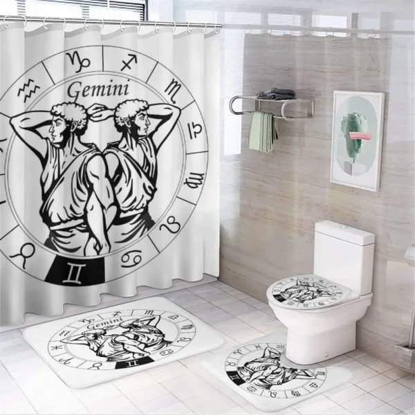 Male Greek Twins on a shower curtain
