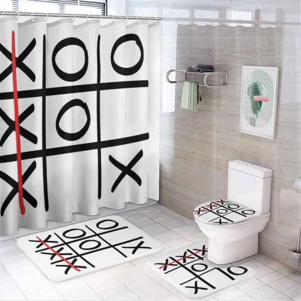 Popular Game Theme Pattern on a shower curtain