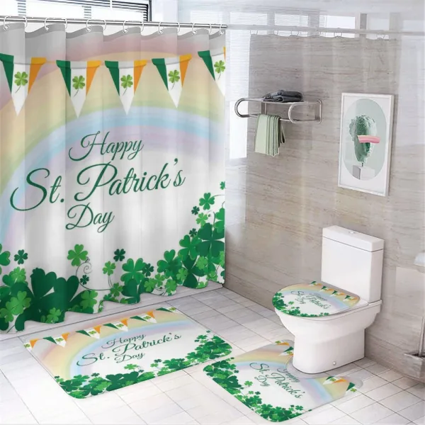 Rainbow Flags on a shower curtain