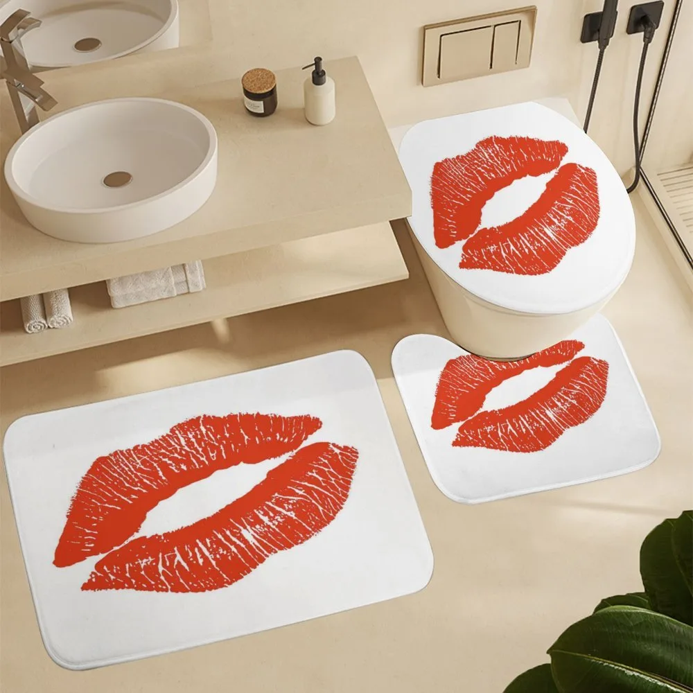 Red Lips Kiss Mark Grunge — Detail 5