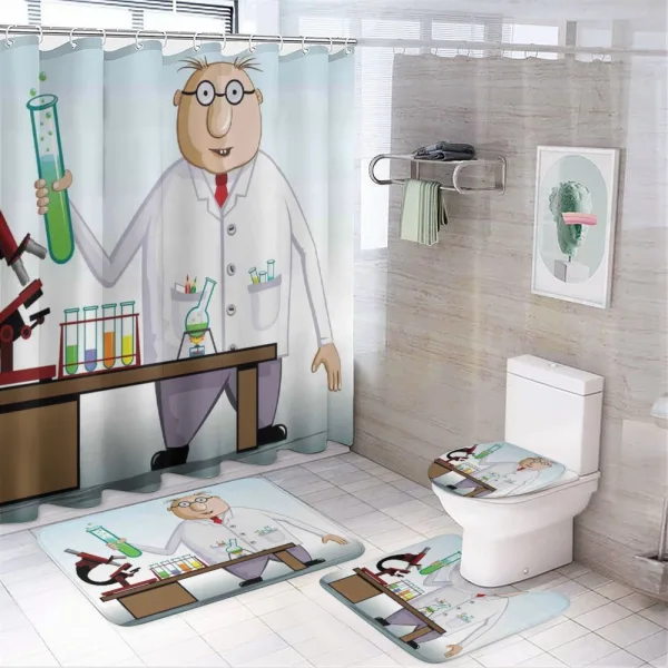 Scientist Chemist Test Tubes on a shower curtain
