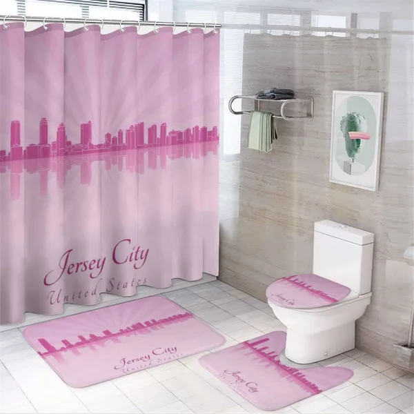 Skyline and Buildings on a shower curtain