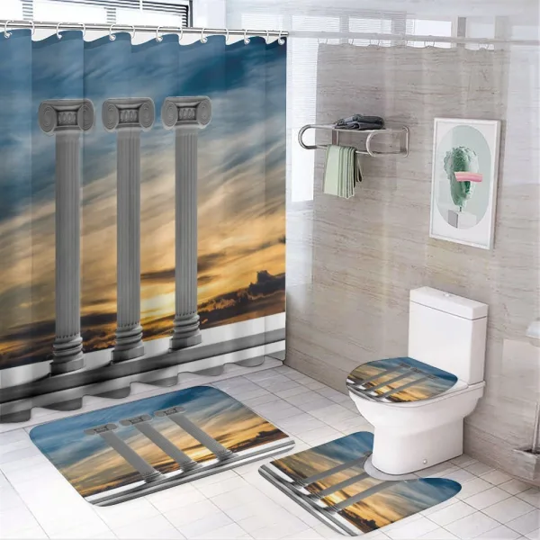 Sunset Modern Antique on a shower curtain