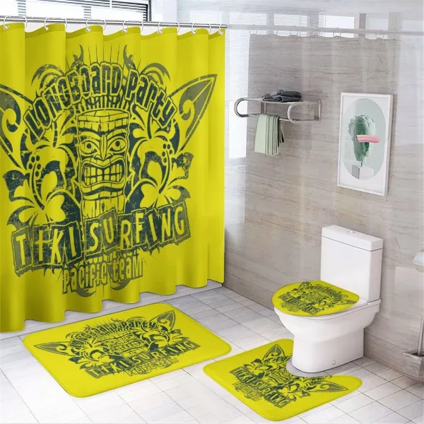Surf Team Party on a shower curtain