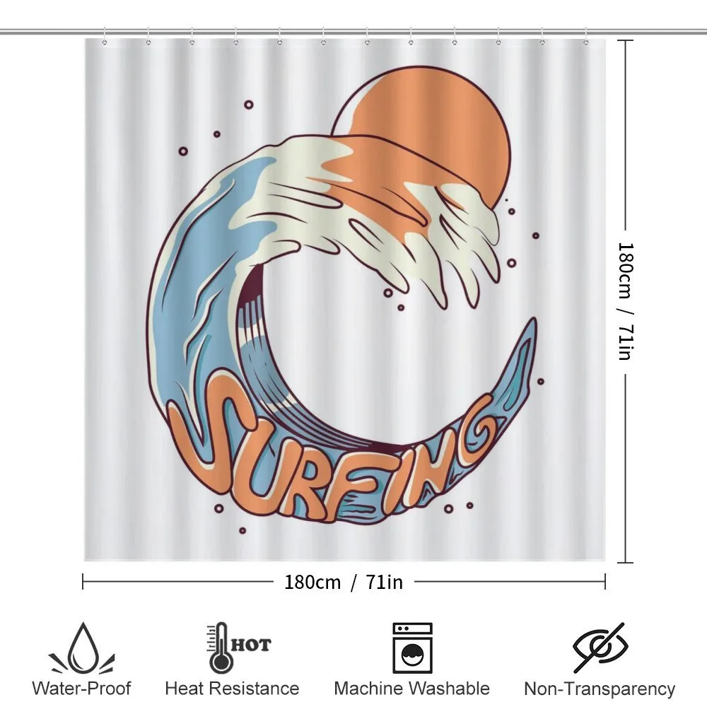 Surfing Giant Ocean Wave Art — Detail 2