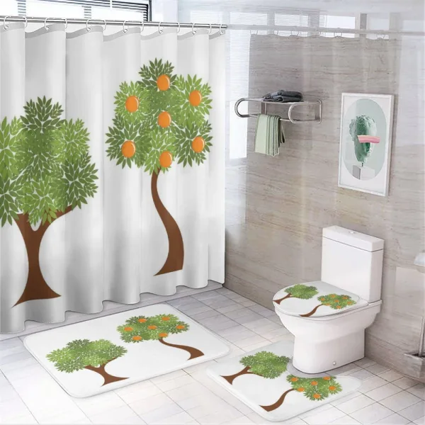 Trees with Leaves on a shower curtain
