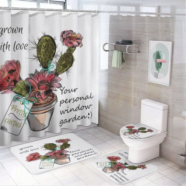 Tropical Window Garden on a shower curtain