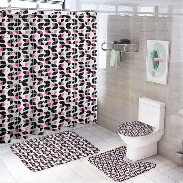 Unusual Vivid Circles on a shower curtain