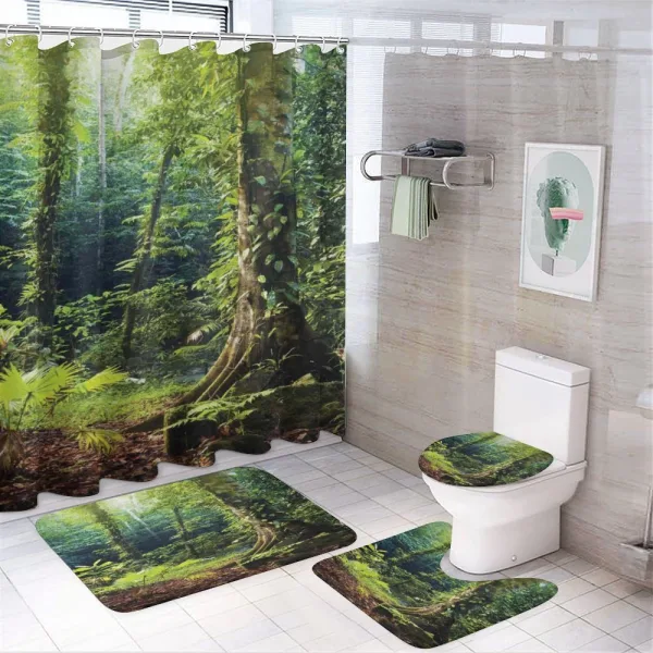 Wild Ivy on Trees on a shower curtain