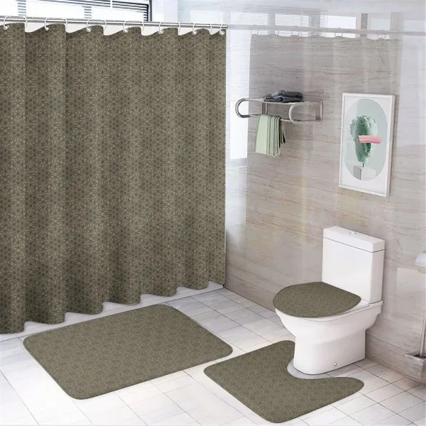 Abstract Floral Composition on a shower curtain