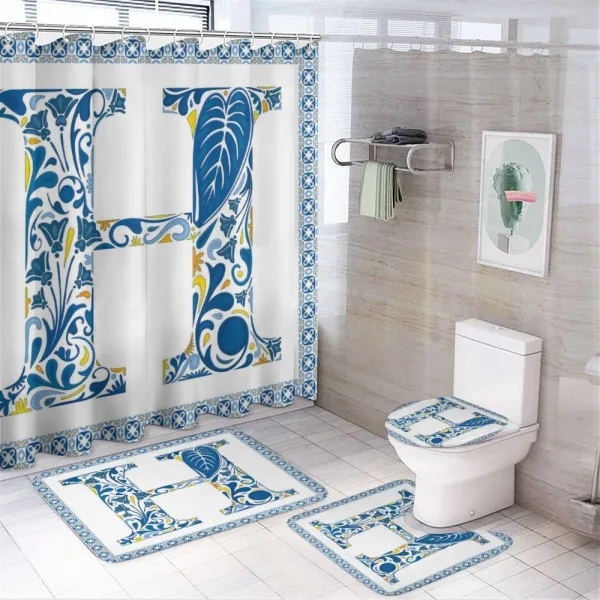 Azulejo Frame on a shower curtain