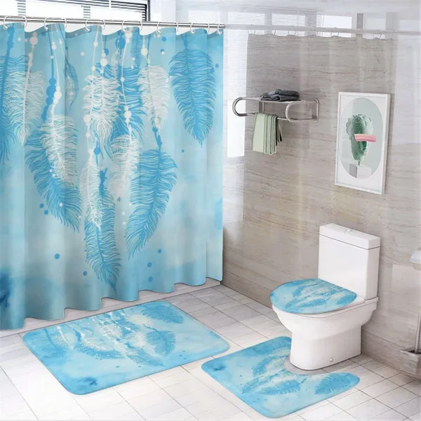 Boho Feather on a shower curtain