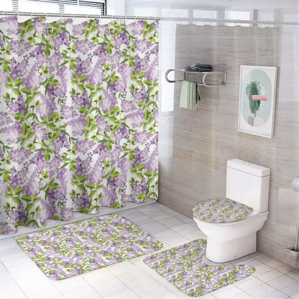 Botanic Spring Plants on a shower curtain