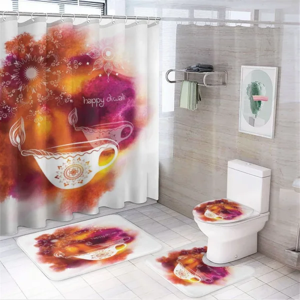Brushstroke Candle on a shower curtain