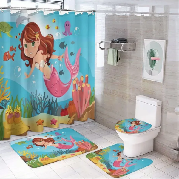 Cheerful Underwater on a shower curtain