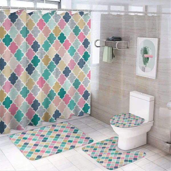 Classical Moroccan on a shower curtain