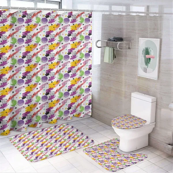 Colorful Splash Art on a shower curtain