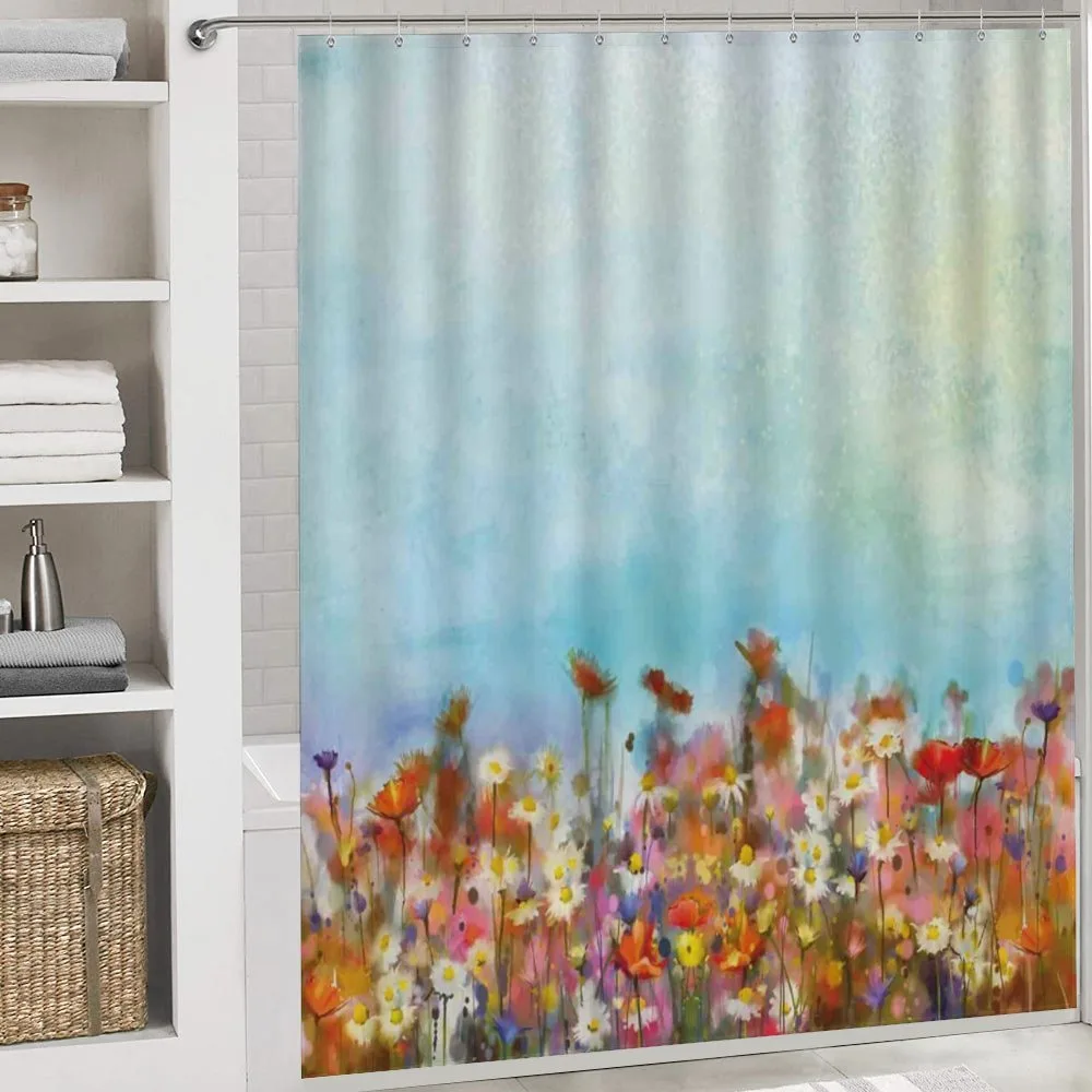 Flower Field Watercolor — Detail 4