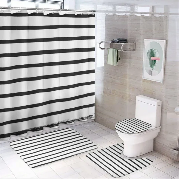 Minimalist Paintbrush on a shower curtain