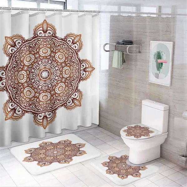 Motif Folk on a shower curtain
