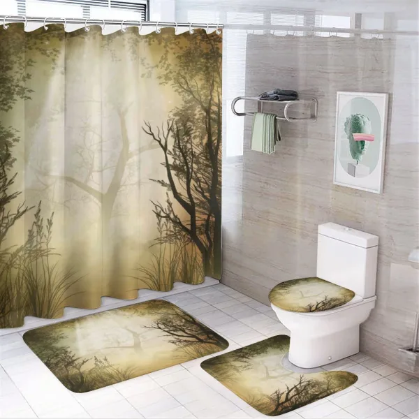 Mystical Sunbeams on a shower curtain
