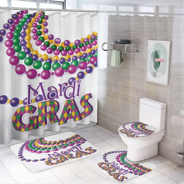 Party Beads Patterns on a shower curtain