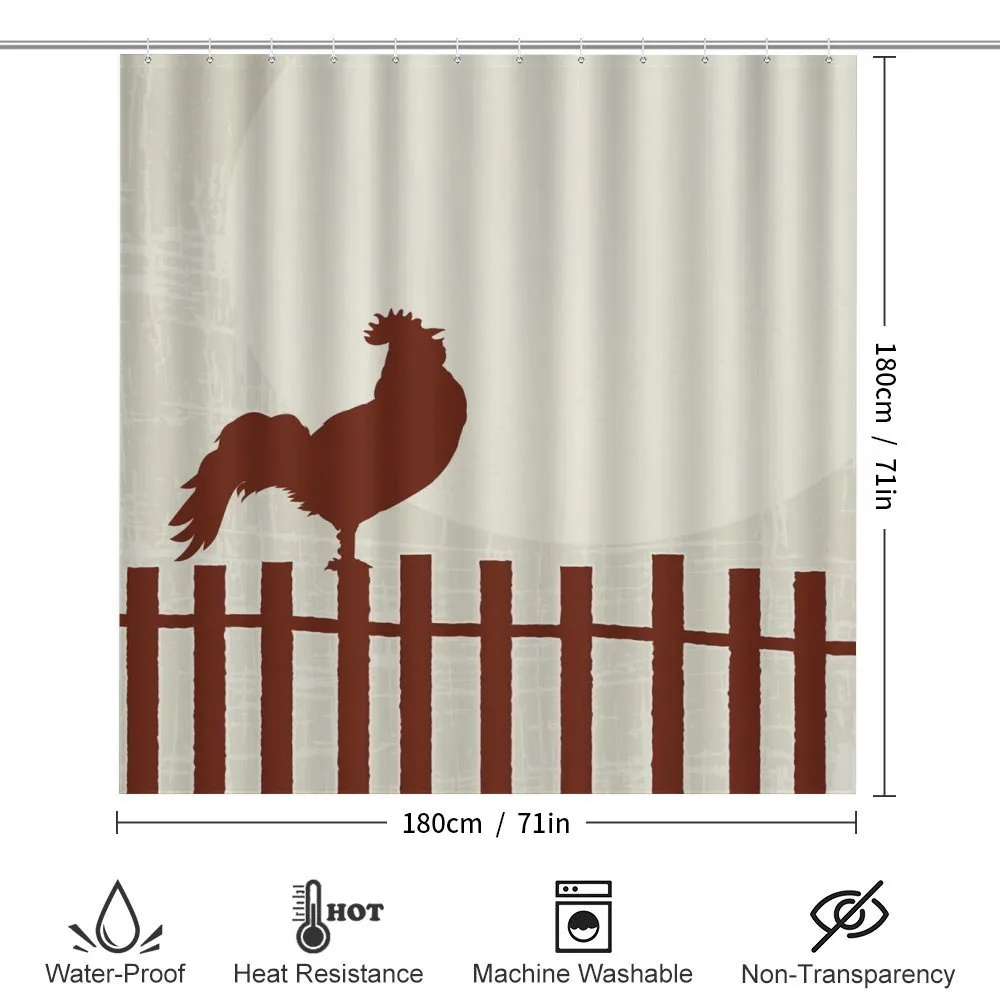 Rooster Silhouette Grunge — Detail 2