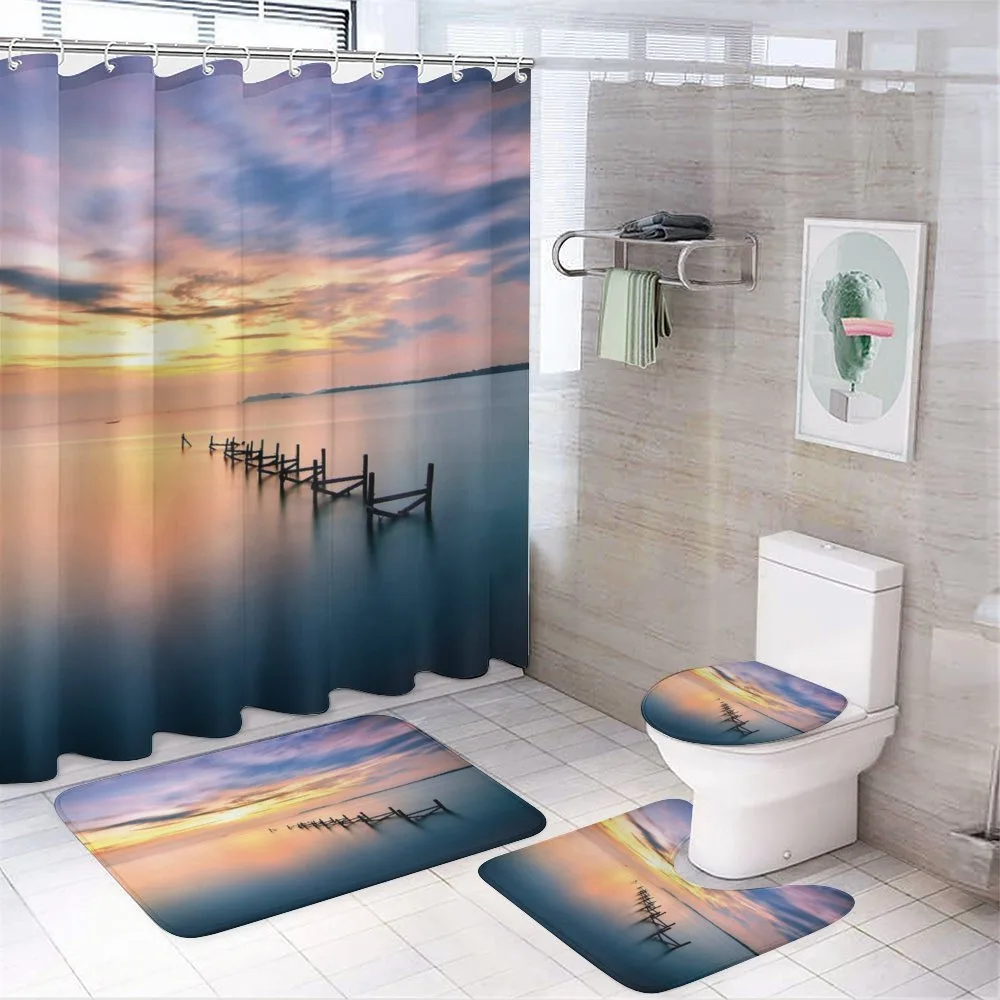 Sunset Abandoned Jetty — Your design