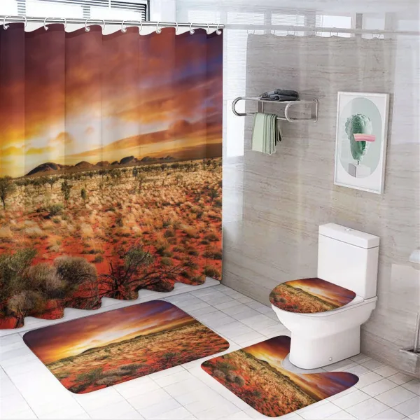 Sunset Central Australia on a shower curtain