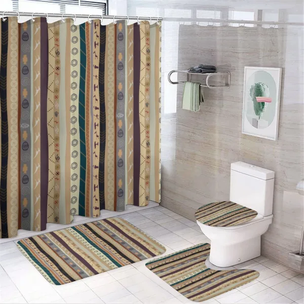 Traditional Ornaments on a shower curtain