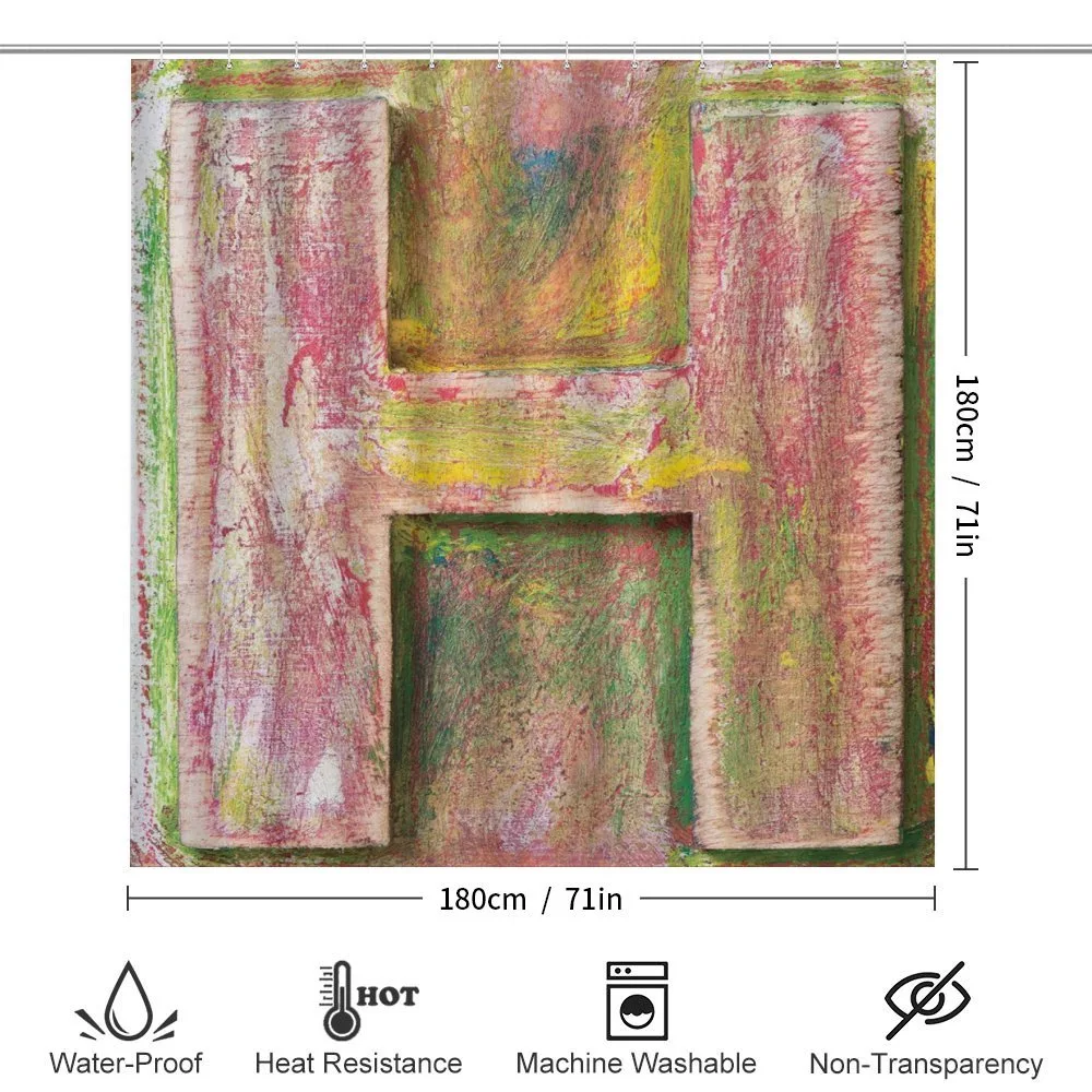 Alphabet Wooden H Sign — Detail 2