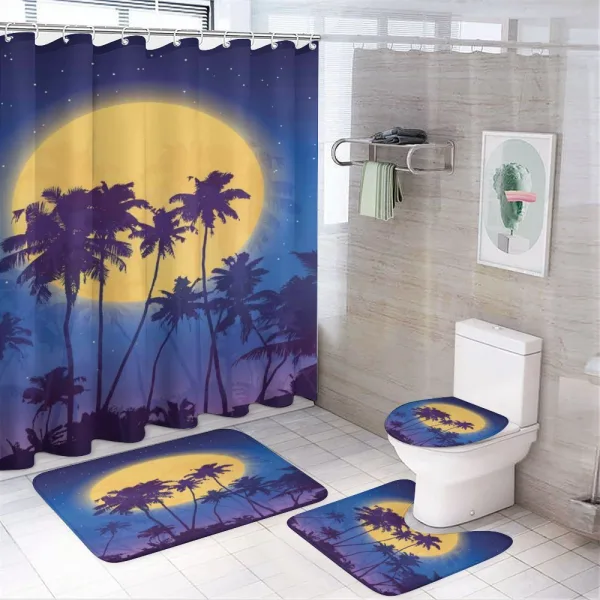 Coconut Palm Beach on a shower curtain