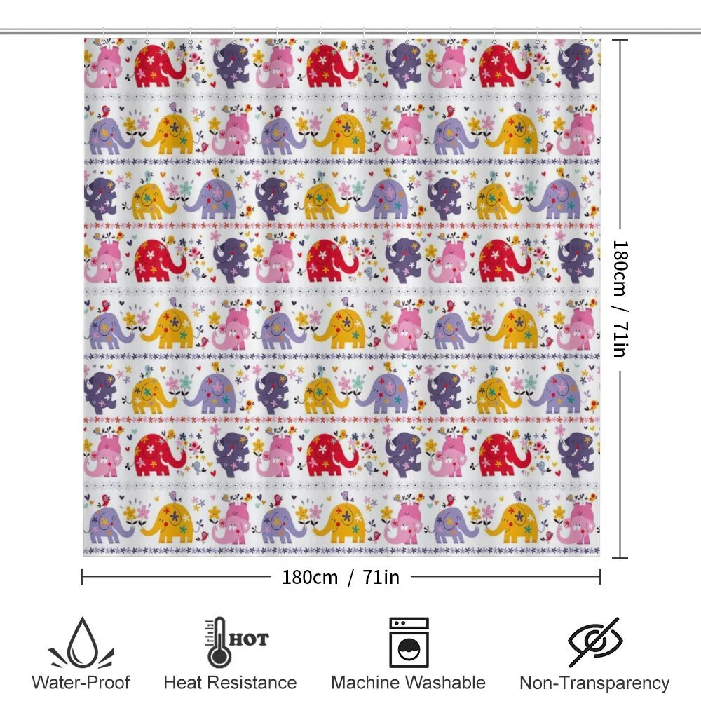 Dancing Floral Elephants — Detail 2