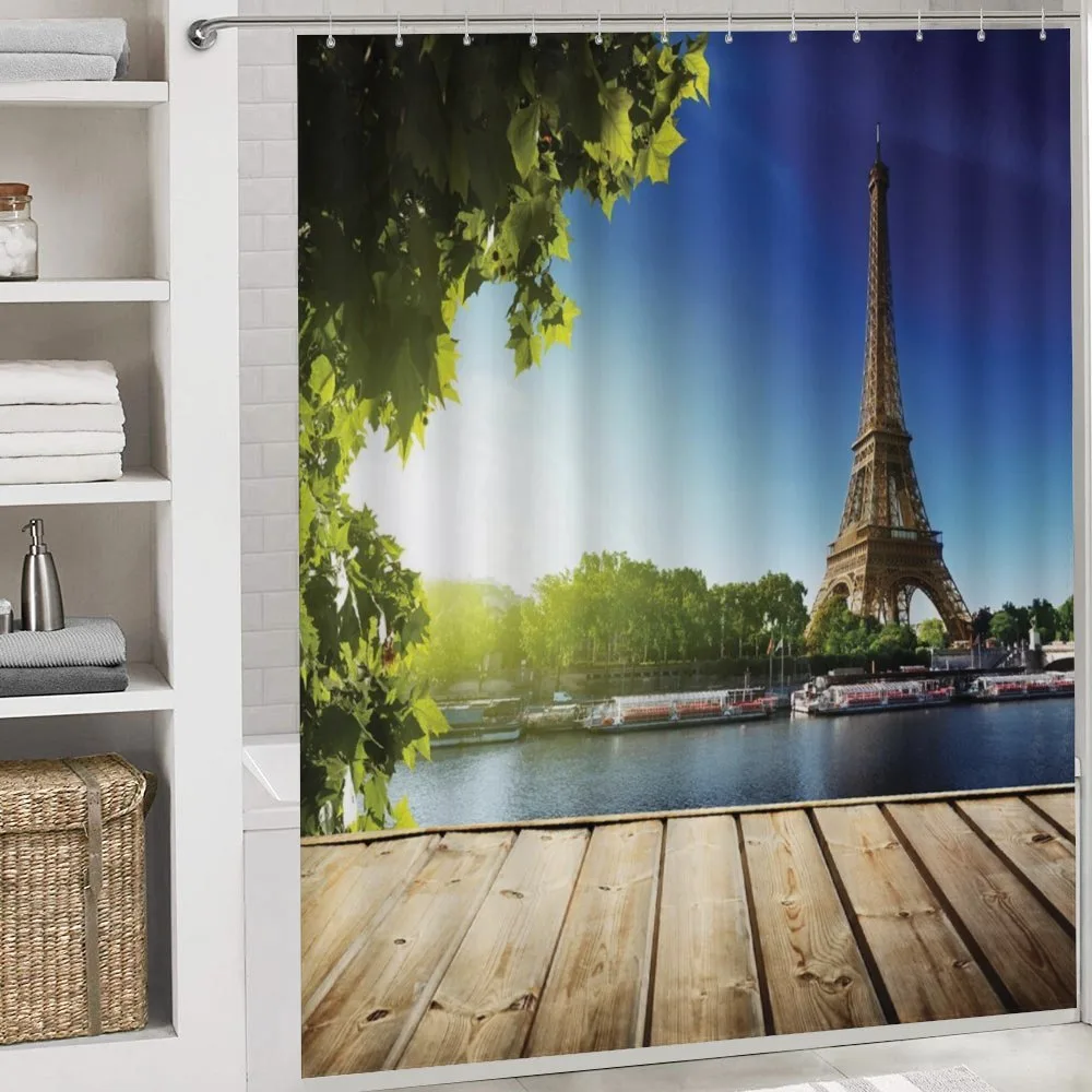 Eiffel Tower Wood Pier Seine — Detail 4