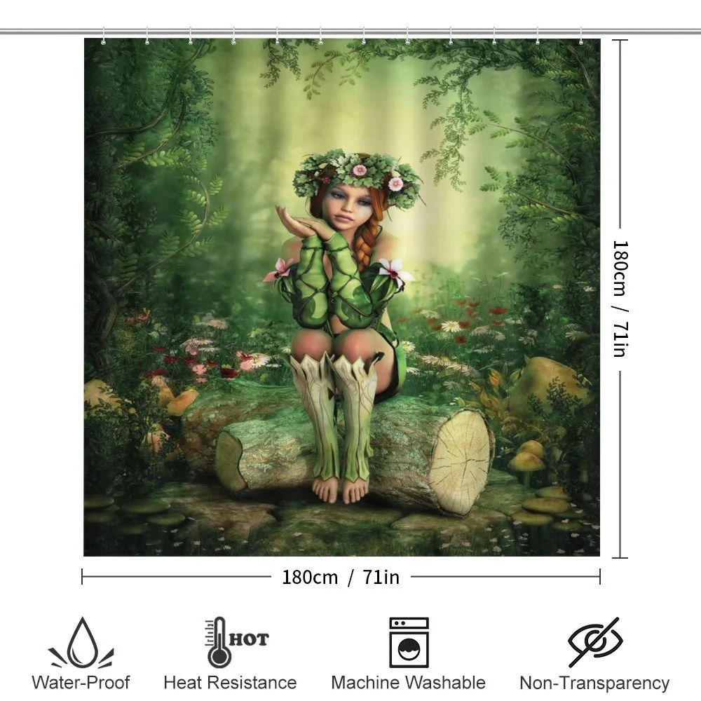 Elf Girl with Wreath Tree — Detail 2